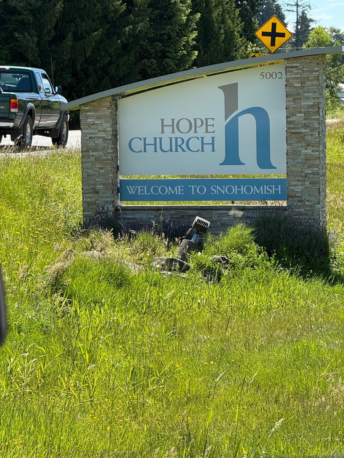 Hope Church sign at 5002 Bickford Ave in Snohomish