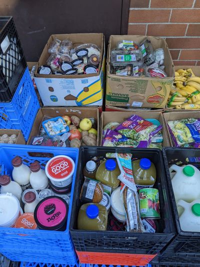 Groceries prepared and ready for Salt of the Earth neighbors
